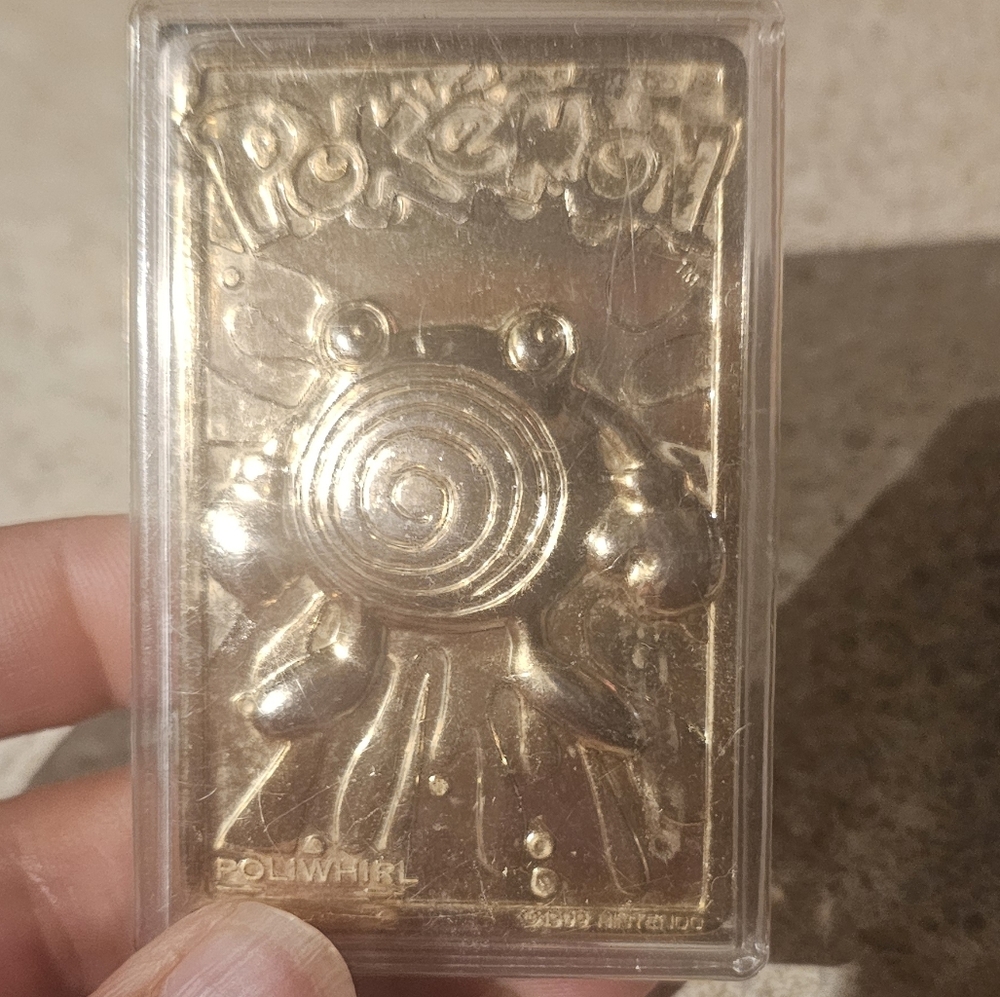 Nintendo Pokémon 1999 Gold plated Card in original case